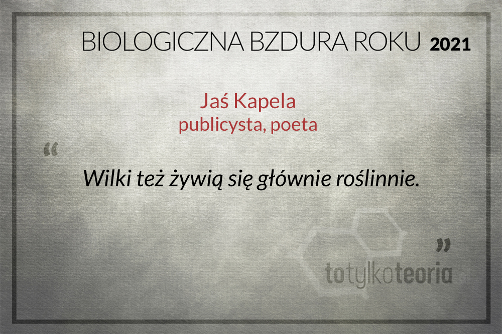 Jaś Kapela Biologiczna Bzdura Roku 2021 Głosowanie