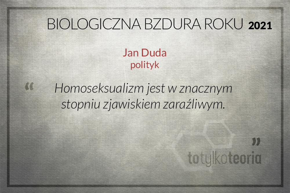 Jan Duda Biologiczna Bzdura Roku 2021 Głosowanie