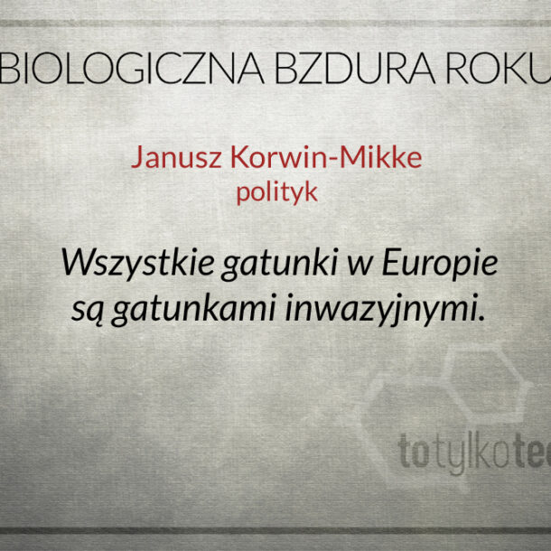 Janusz Korwin-Mikke Biologiczna Bzdura Roku 2021