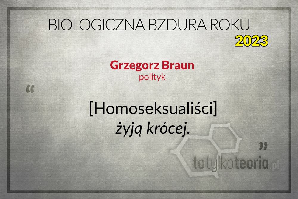 Grzegorz Braun Biologiczna Bzdura Roku