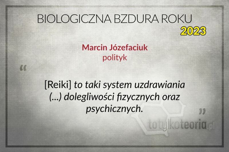 Biologiczna Bzdura Roku Marcin Józefaciuk